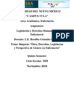 Simposio de Ética, Legislación, Equidad y Derechos Humanos en Enfermería