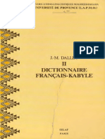 J. M. Dallet-Dictionnaire Français-Kabyle. Parler Des at Mangellat Algerie-Peeters Pub & Booksellers (1985) (1)