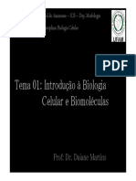 Tema 01 - Introdução À Biologia Celular e Biomoléculas