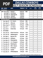 2025 NFL Week-by-Week Schedule | PDF | Los Angeles Rams | Dallas Cowboys