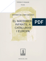 Llobet, Santiago De) El Matrimoni Infantil A Catalunya I Europa PDF