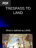 Trespass to Land