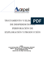 Tratamiento y eliminación de desperdicios de perforación de exploración y producción