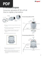 Prensaestopas IP 55 y 68 para cables eléctricos