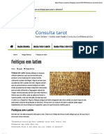 Feitios em Latim Rituais Amarres PDF