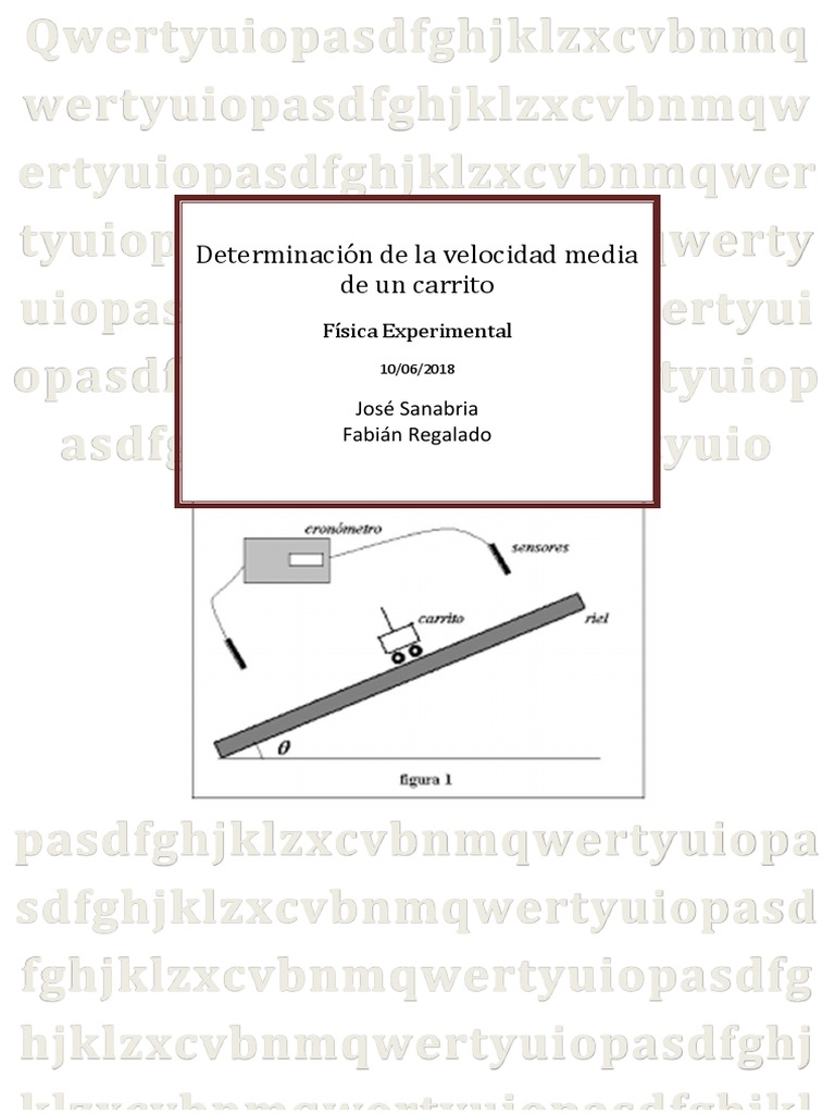 Determination of the Average Speed of a Cart An Experimental Physics