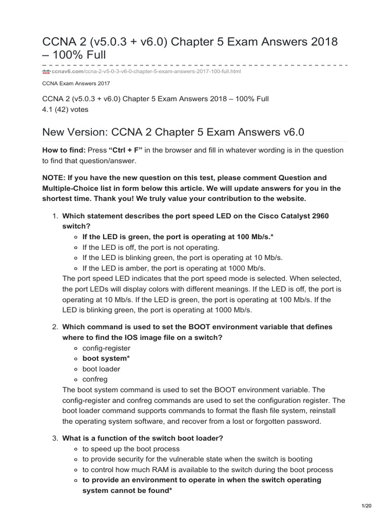 2 v503 v60 Chapter 5 Exam Answers 2018 100 Full