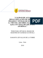 Calidad de Agua y Metales Pesados - ZevallosDeLaTorre Samanta