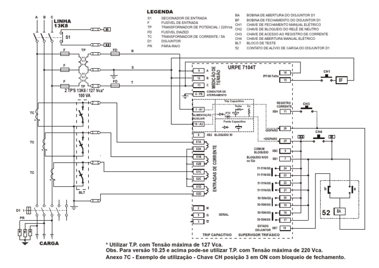 Anexo 7C - Esquema Com BLQ Fechamento URPE7104T - R00 PDF | PDF