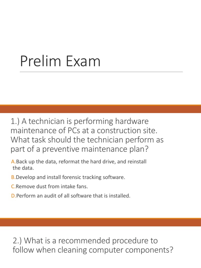 Quiz Computer Hardware PDF Computer Hardware Troubleshooting