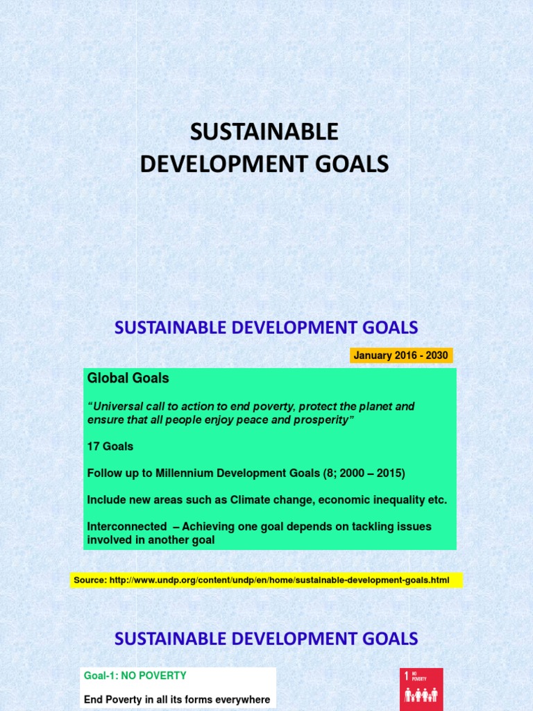 Sustainable Development Goals | PDF | Sustainability | Resource