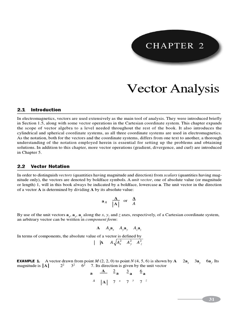 Captitulo 2 Analisis Vectorial Edminister Euclidean Vector Coordinate System