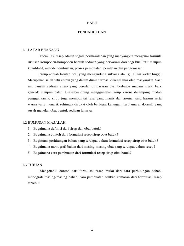 Makalah Formulasi Resep | PDF