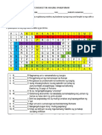 Worksheet in Araling Panlipunan Grade 9