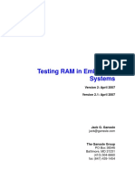 Testing RAM in Embedded Systems: Version 2: April 2007 Version 2.1: April 2007