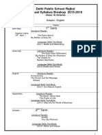 Delhi Public School Rajkot Annual Syllabus Breakup 2015-2016