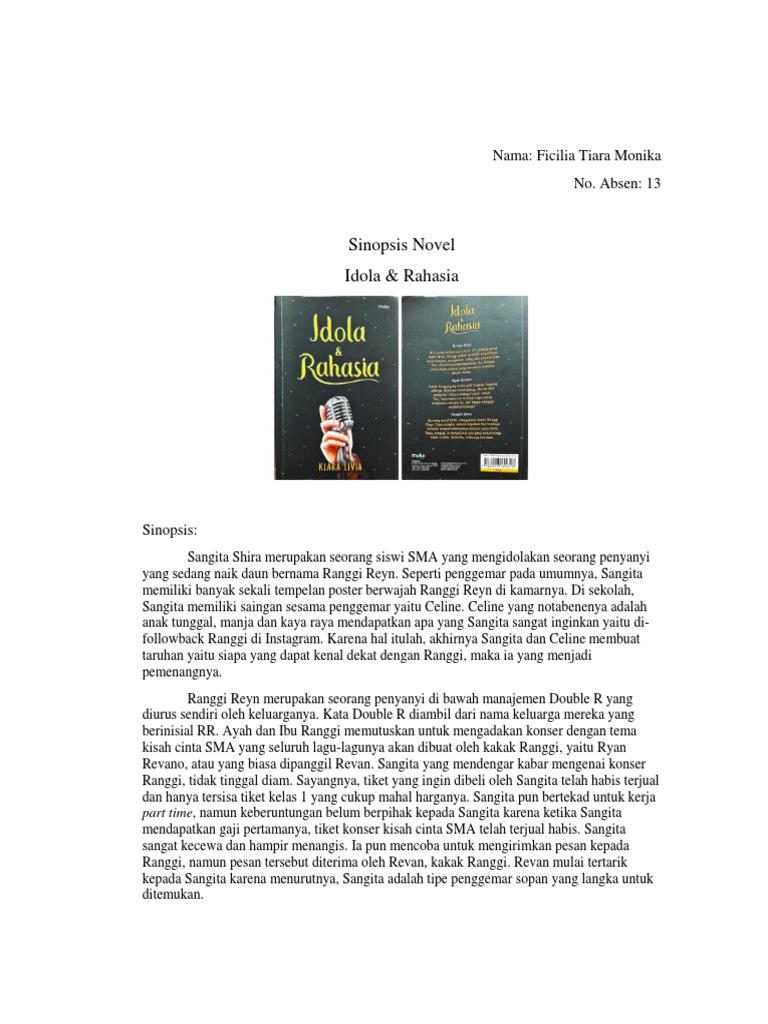 Sinopsis Novel Idola & Rahasia | PDF