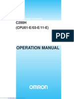 Operation Manual: C200H (CPU01-E/03-E/11-E)