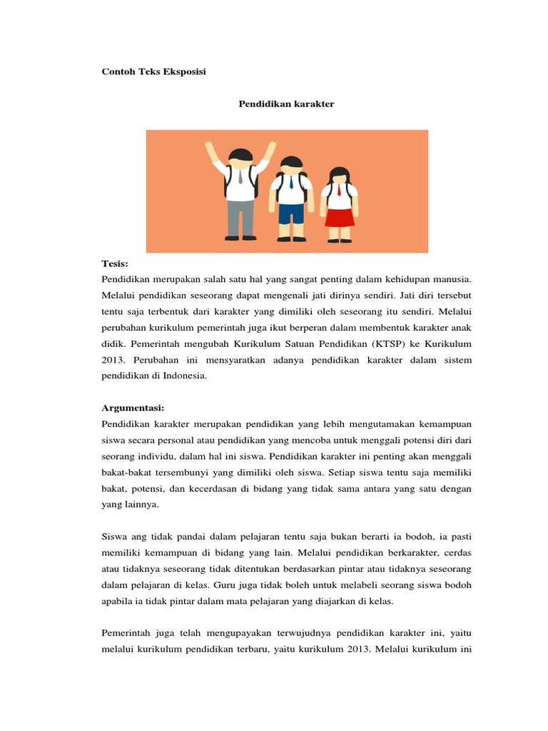 Contoh Teks Eksposisi