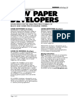 B&W Paper Developers: Technical Information