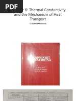 Chapter 8: Thermal Conductivity and The Mechanism of Heat Transport