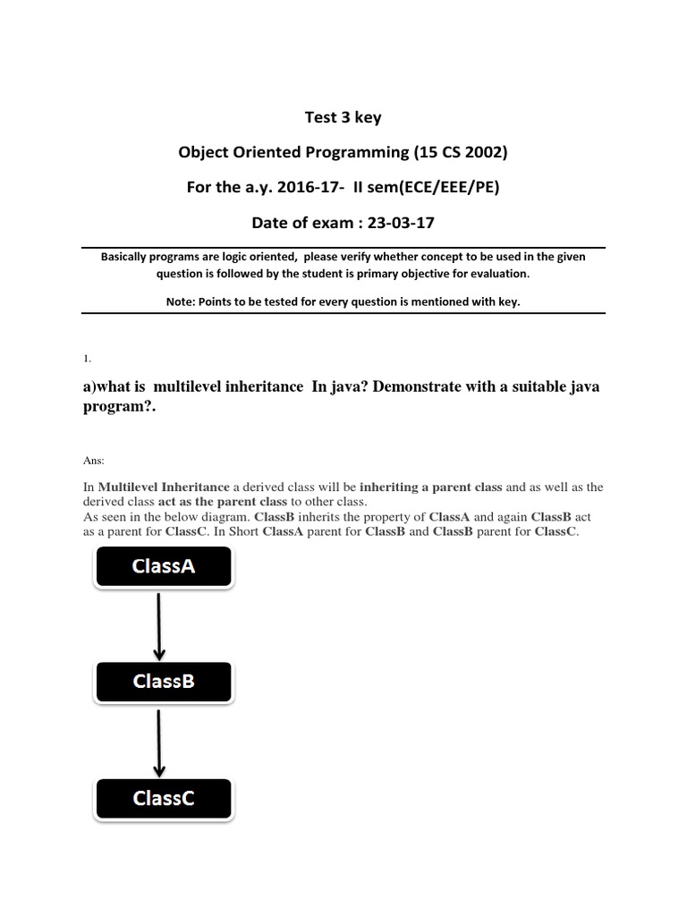 OOP Test 3 key concepts | PDF | Method (Computer Programming ...