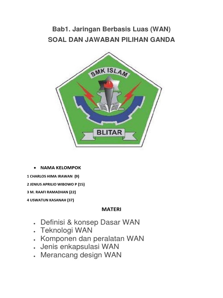 Contoh Soal Teknologi Jaringan Berbasis Luas Wan Contoh