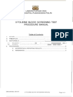 0-Tolidine Blood Screening Test Procedure Manual: Laborator Ium Dna Biddokpol Pusdokkes Polri