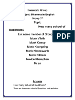 Homework Group: Topic How Many School of Buddhism?