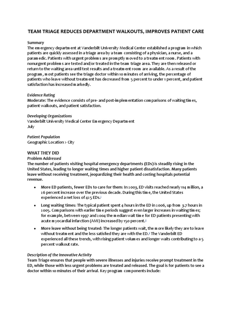 Ebn Er - Triage | PDF | Emergency Department | Hospital