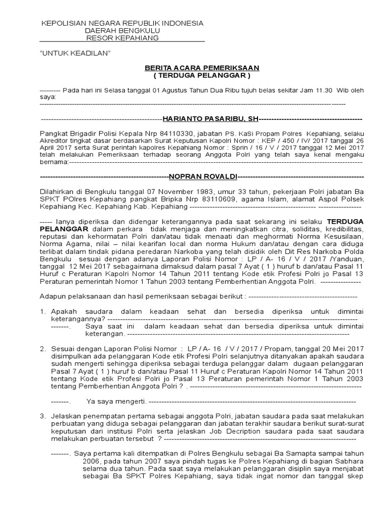 Bap Nopran Tp Pidana Narkoba