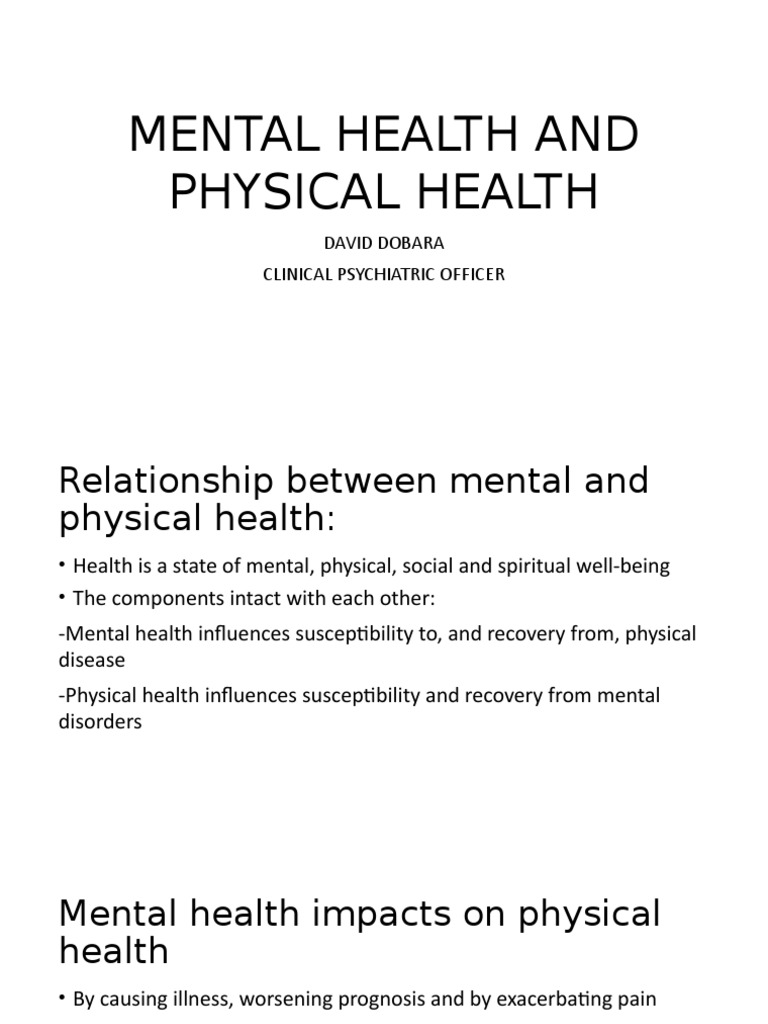Mental and Physical Health Interconnection | PDF | Self-Improvement