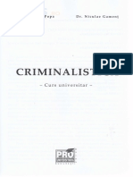 Criminalistica. Curs Universitar - Gheorghe Popa, Niculae Gament