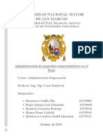 Administración de pequeños emprendedores en Perú