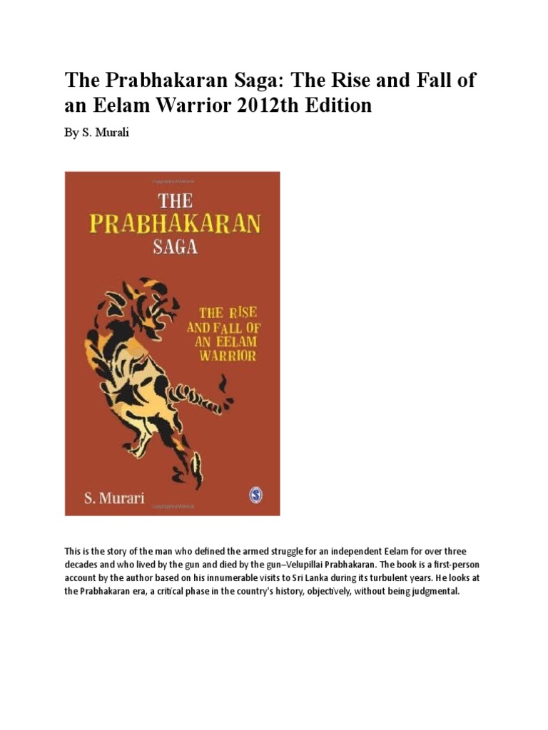 Prabhakaran: Rise and Fall of Eelam Warrior | PDF | Sri Lanka | Tamils