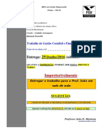 Trabalho - Gestão Contábil Financeira