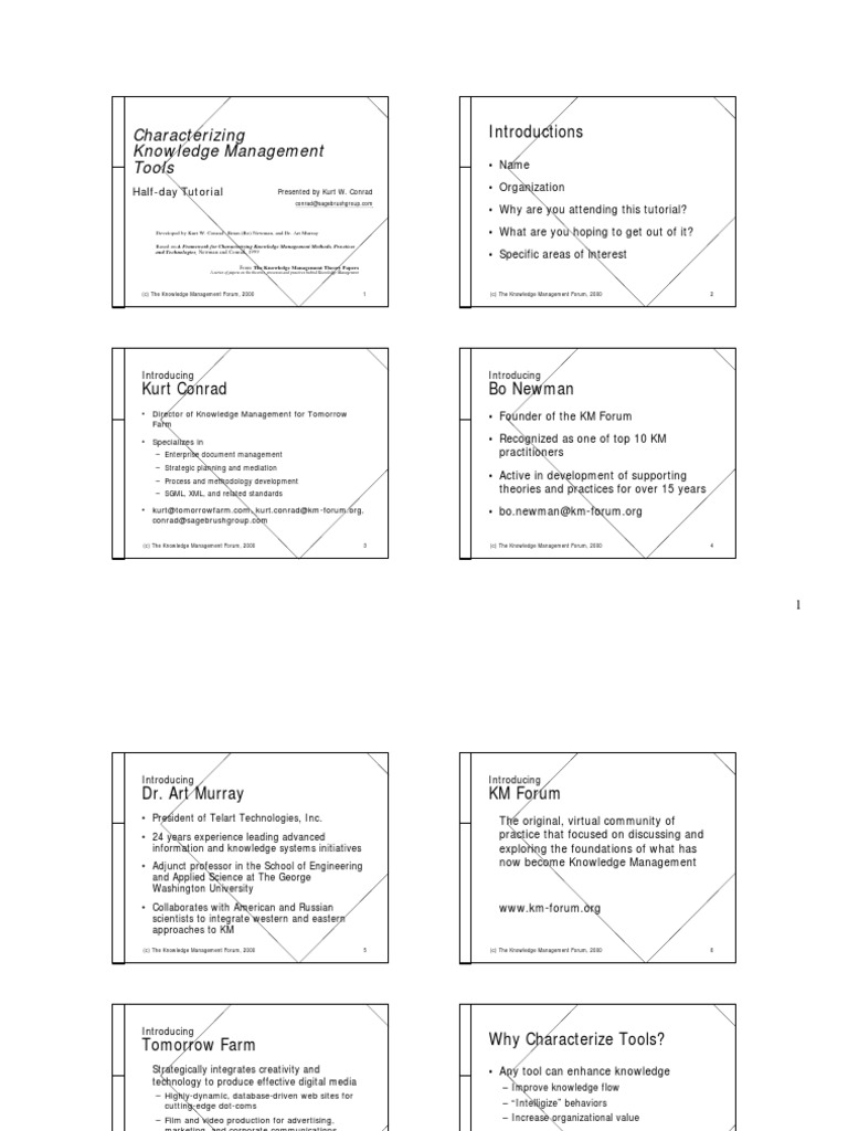 Idea Knowledge Management Tools and Techniques | PDF | Knowledge ...