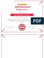 Blank Certificate Appreciation