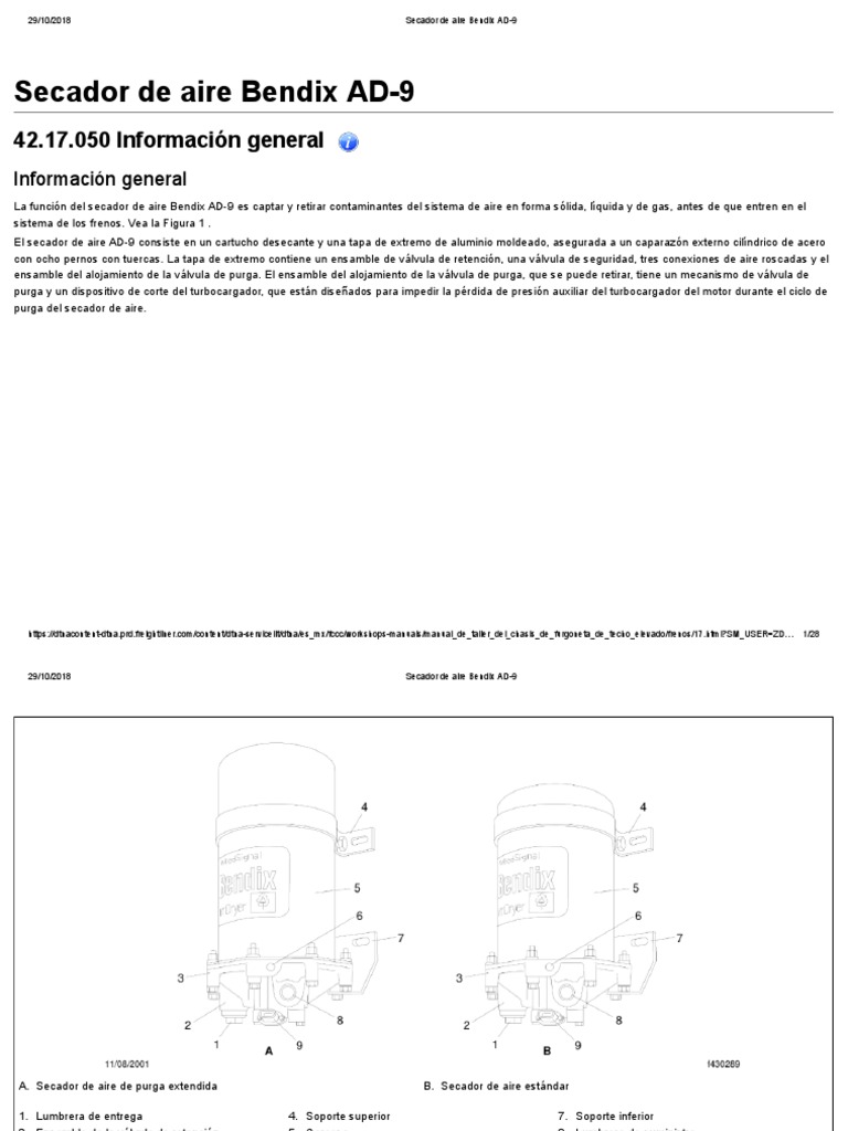 Secador de Aire Bendix AD-9 PDF | PDF | Turbocompresor | Presión