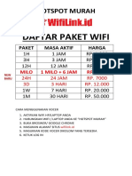 Daftar Paket Wifi: Hotspot Murah