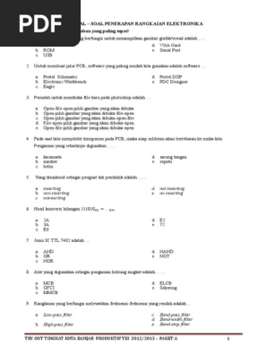Soal Latihan Elektronika Industri