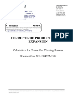 Cerro Verde Production Unit Expansion: Calculations For Coarse Ore Vibrating Screens Document No. SN-100462-MD09