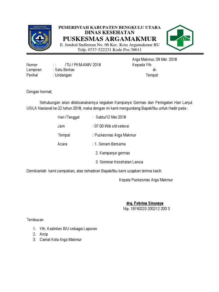 4400 Contoh Undangan Germas Gratis Terbaik