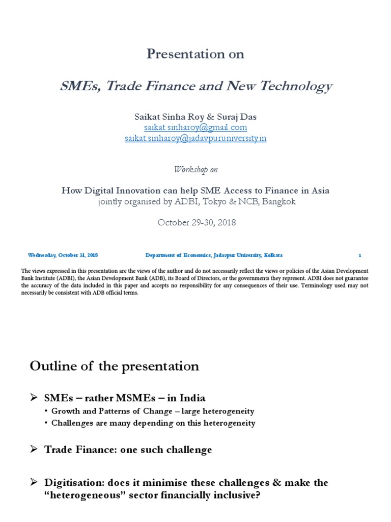 Enhancing SME Finance via Digital Innovation | PDF | Small And Medium ...