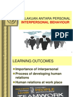 INTERPERSONAL BEHAVIOUR MANAGEMENT