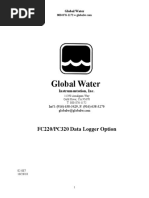 Global Water: FC220/PC320 Data Logger Option