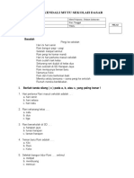 Soal Uji Kendali Mutu (UKM) SD Kelas 2 - Bahasa Indonesia (Soal Dan Jawaban)