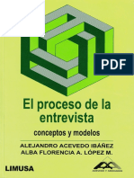 Libro Acevedo Ibanez Alejandro El Proceso de La Entrevista PDF