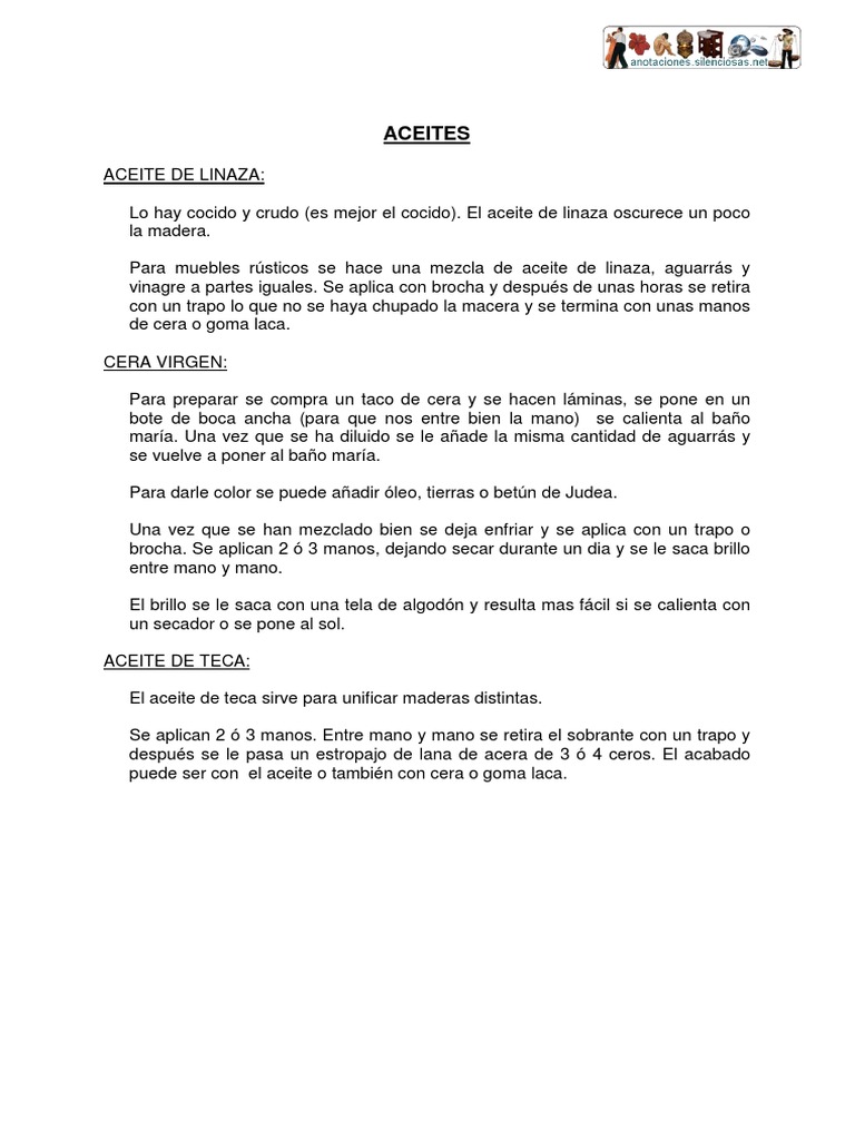 Restauración Aceites