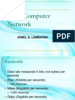 Basic Computer Network: Jonel G. Lambayan